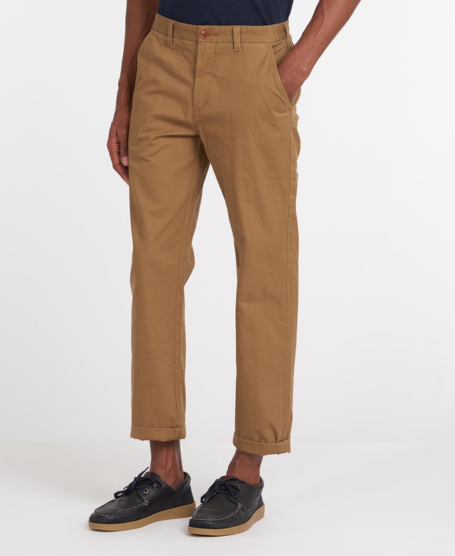 Beige Barbour Neuston Essential Chinos Men's Pants | OHEW-52684