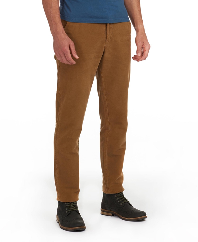 Beige Barbour Neuston Moleskin Trousers Men's Pants | BEDS-57486