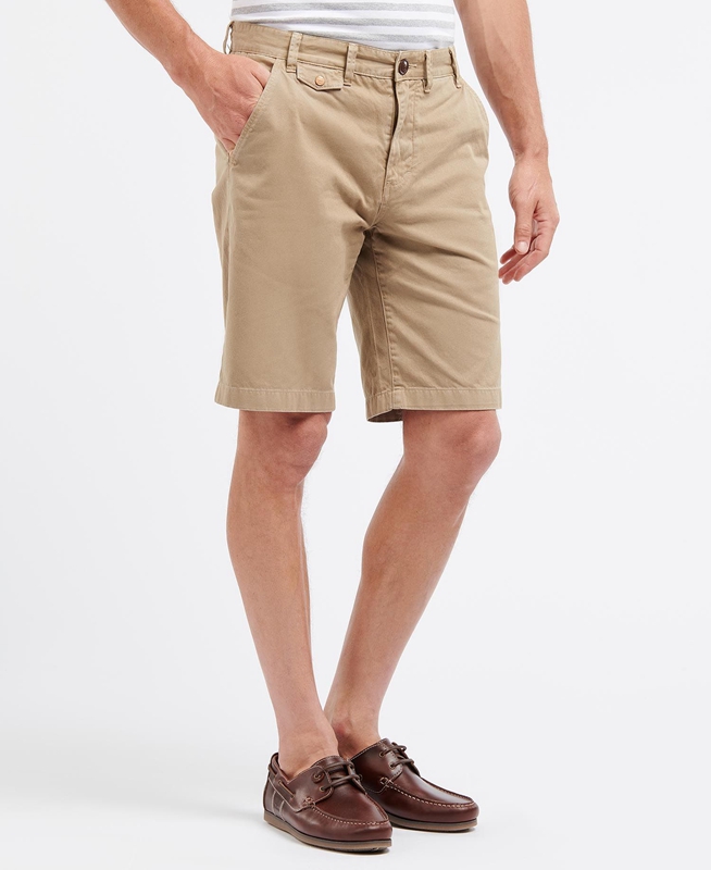 Beige Barbour Neuston Twill Men's Pants | NXGD-47826