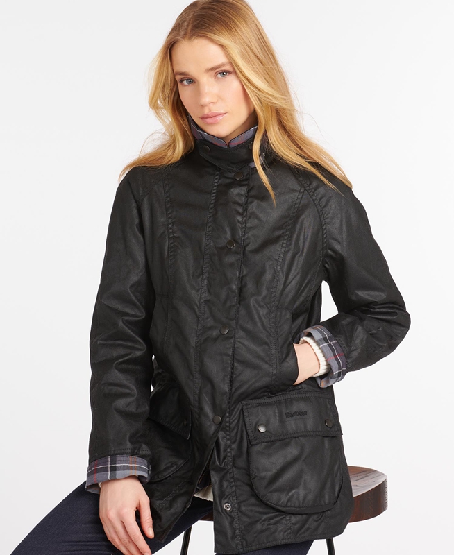 Black Barbour Beadnell® Women's Waxed Jackets | EHCY-10342