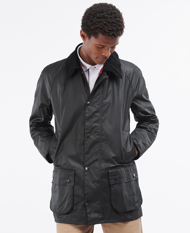 Black Barbour Beausby Men's Waxed Jackets | PTKR-59872