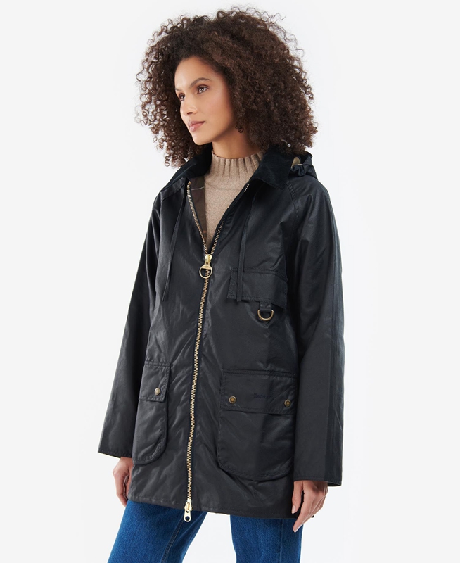 Black Barbour Highclere Women's Waxed Jackets | SEMX-83561