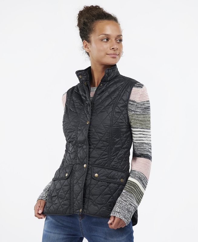 Black Barbour Weste Otterburn Women's Vest | KEAT-01839