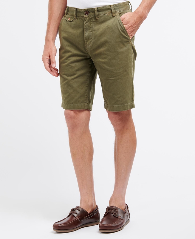 Green Barbour Neuston Twill Men's Pants | EJPI-15480