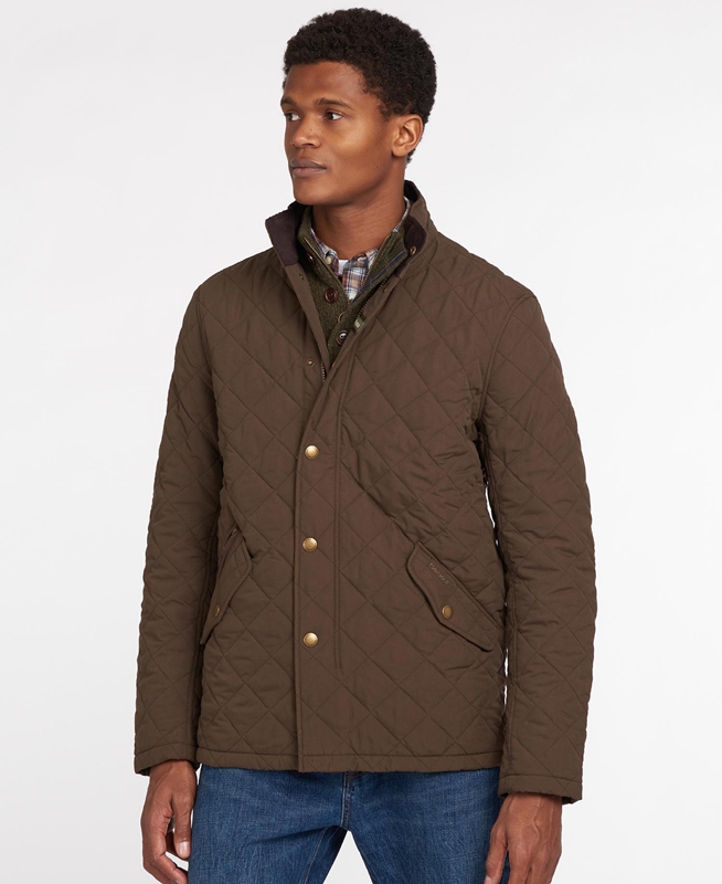 Green Barbour Shoveler Men's Quilted Jackets | QKEP-82054