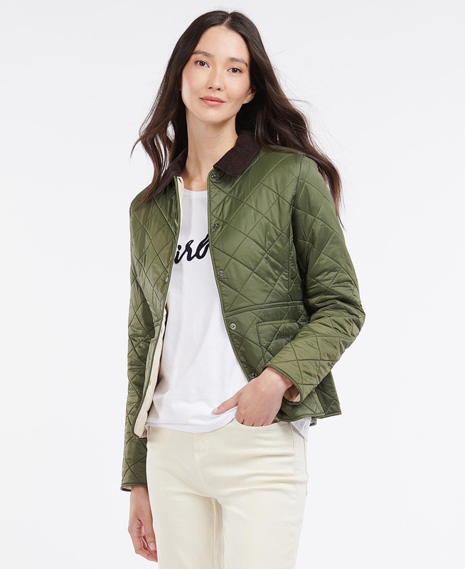 Green Barbour Steppjacke Deveron Polarquilt Women's Quilted Jackets | RKDX-87453