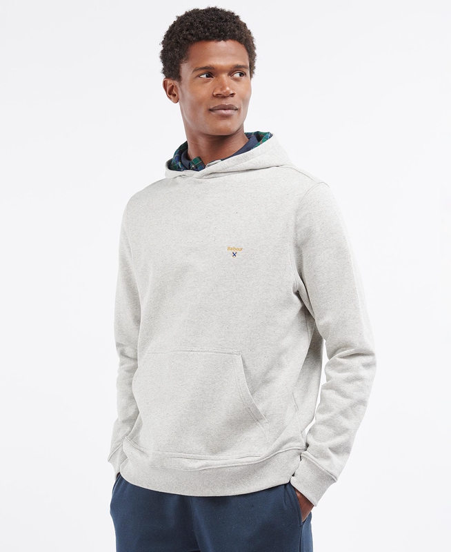 Grey Barbour Campus Hoodie Men's Sweatshirts | ZLCO-49278