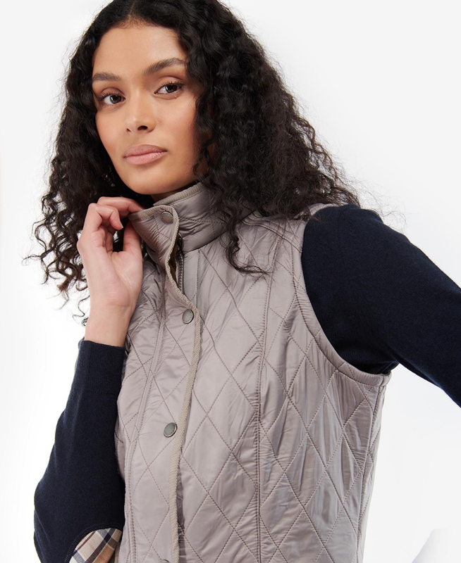 Grey Barbour Cavalry Women's Vest | POEH-58729