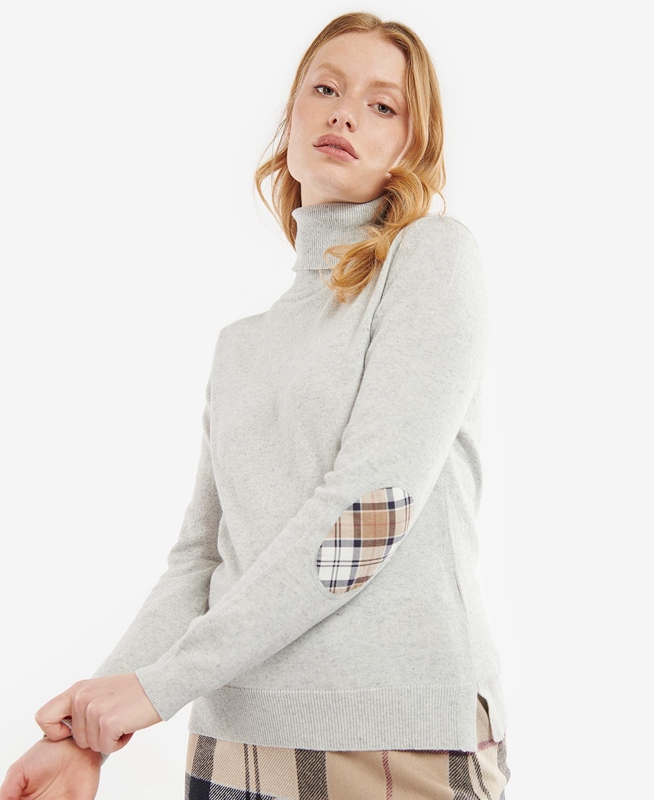 Grey Barbour Pendle Roll-Neck Women's Sweaters | KVJB-87643