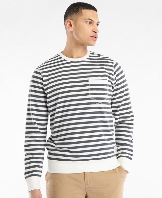 Multicolor Barbour Durnage Crew Men's Sweatshirts | CBHZ-53089