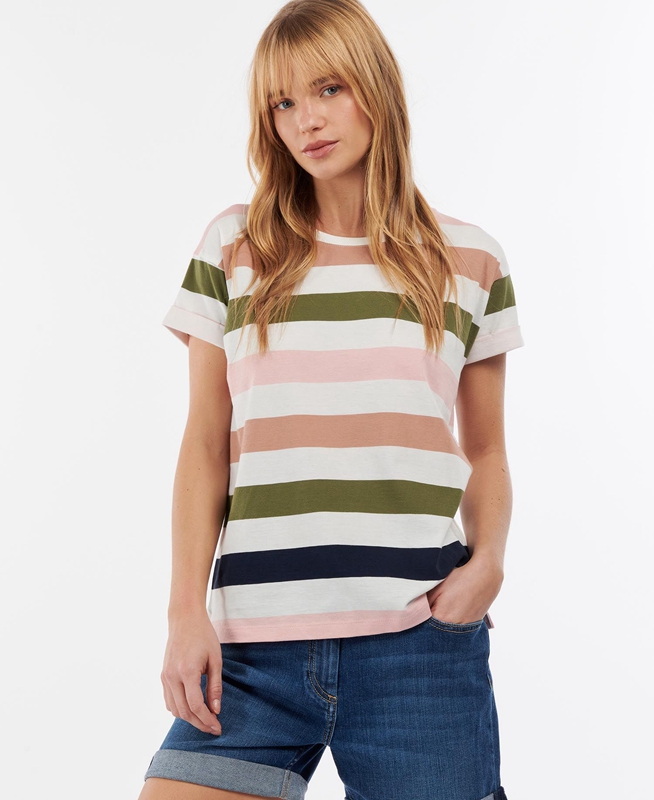 Multicolor Barbour Lyndale Top Women's T Shirts | ZTEK-42156