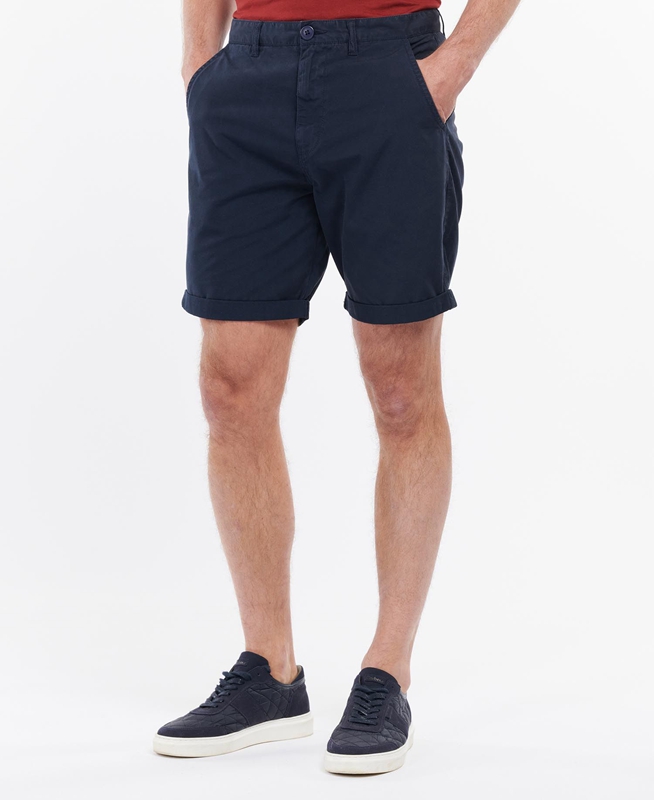 Navy Barbour Glendale Short Men's Pants | ELFX-31860