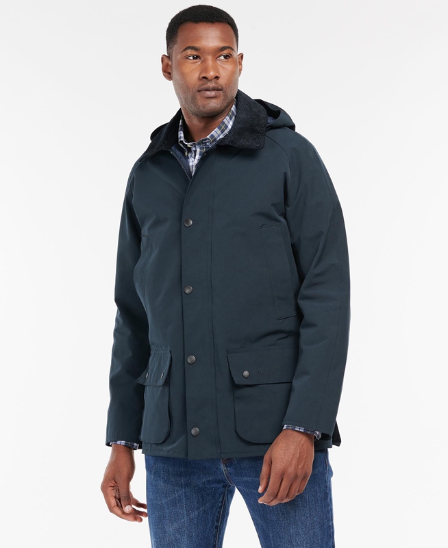 Navy Barbour Rokig Men's Waterproof Jackets | XIZE-31582