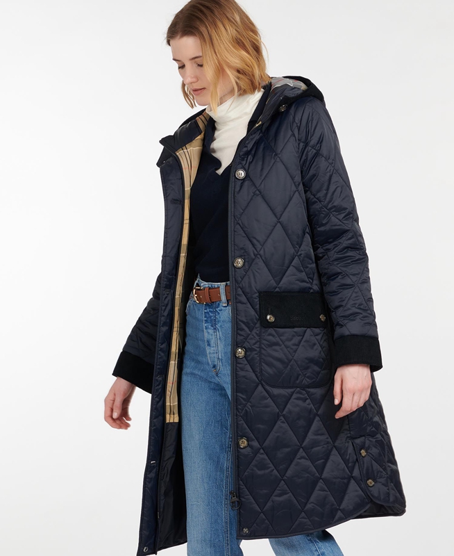 Navy Barbour Steppjacke Mickley Women's Quilted Jackets | WLQY-25468