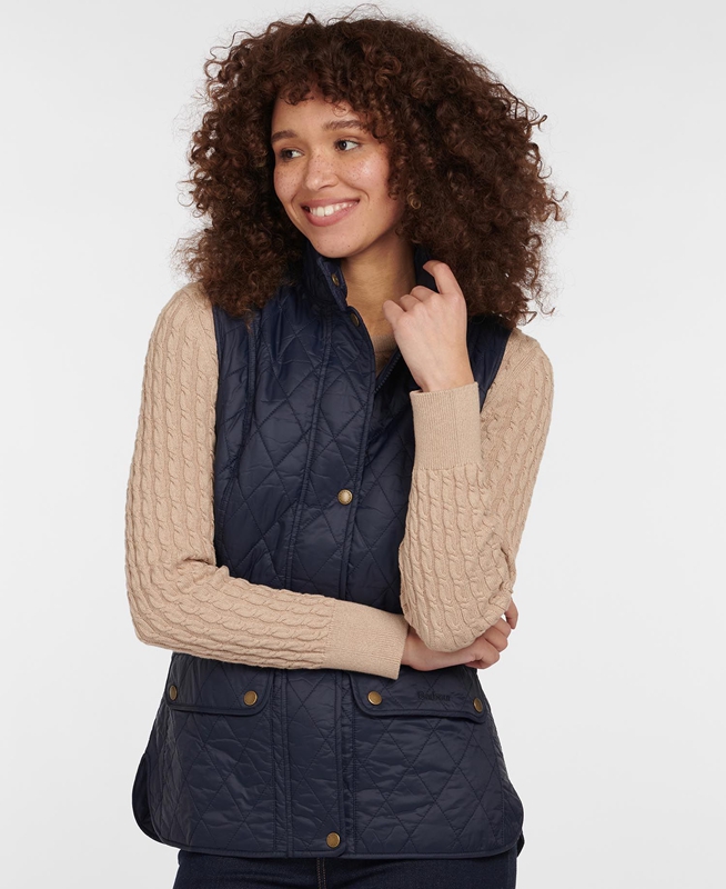 Navy Barbour Weste Otterburn Women's Vest | BAUV-64891