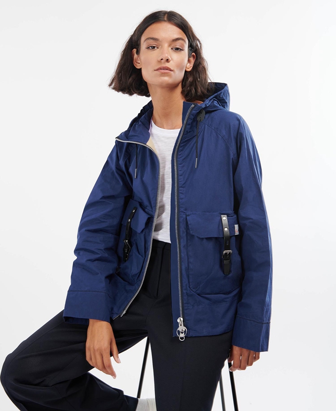 Navy Barbour x Ally Capellino Tip Women's Casual Jackets | RAVY-07396