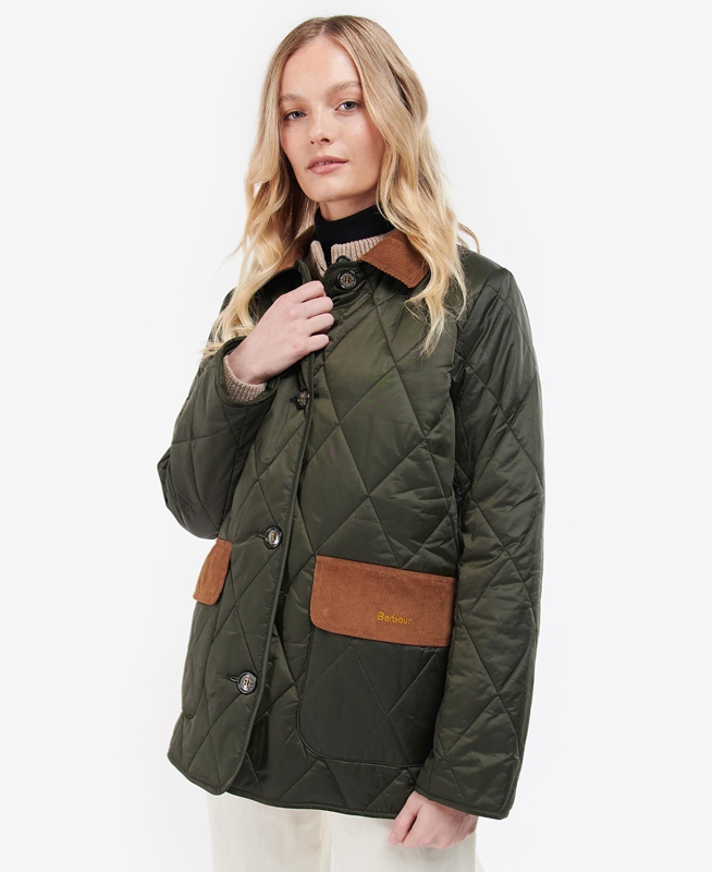 Olive Barbour Bragar Women's Quilted Jackets | CDNF-64723