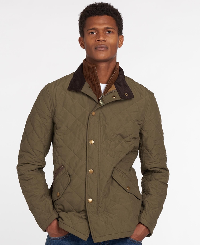 Olive Barbour Shoveler Men's Quilted Jackets | SIKU-12459