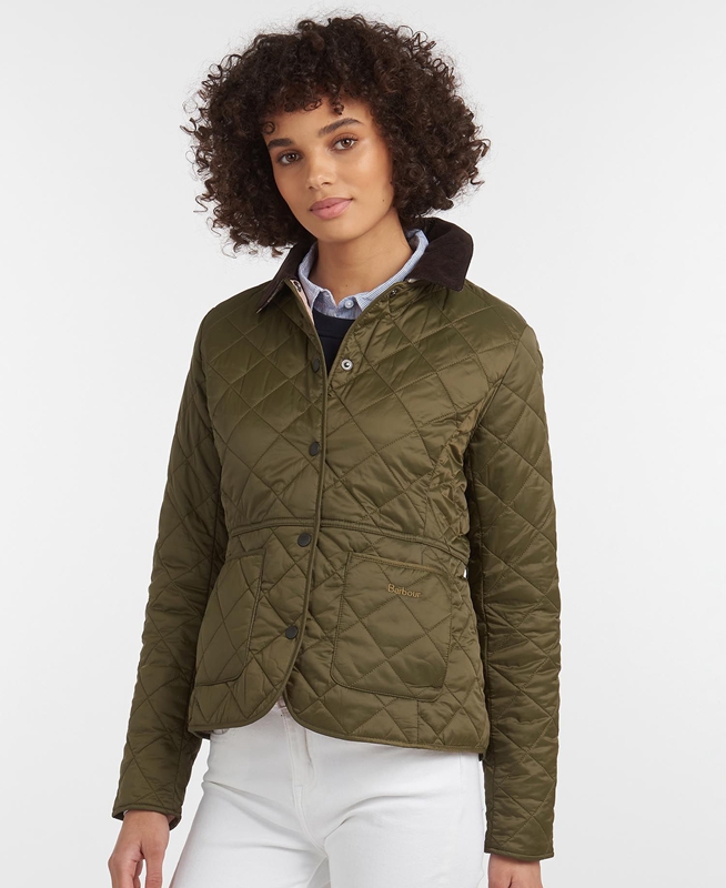 Olive Barbour Steppjacke Deveron Women's Quilted Jackets | SYBC-73128