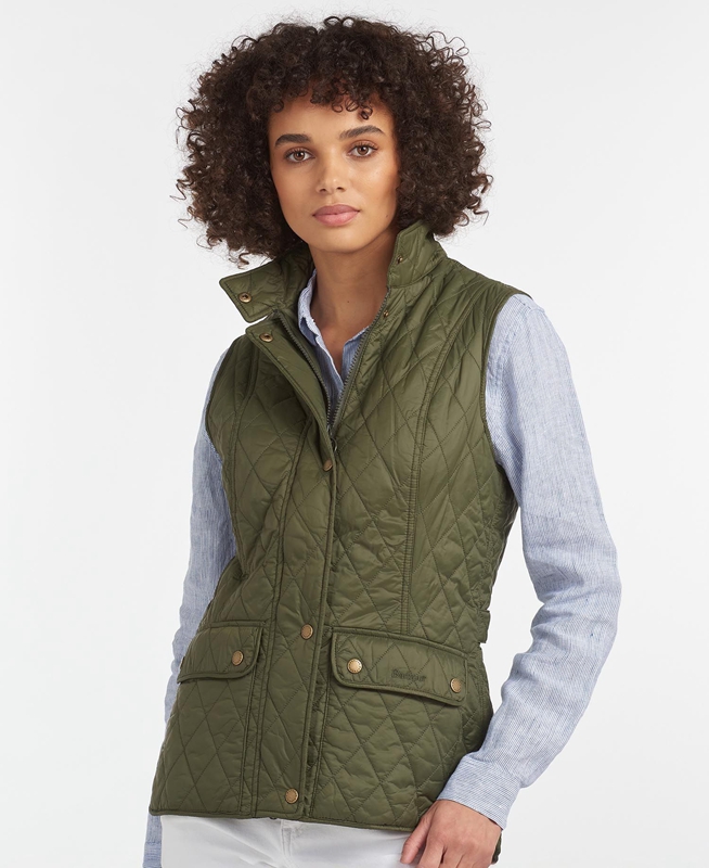 Olive Barbour Weste Otterburn Women's Vest | RFVY-40817