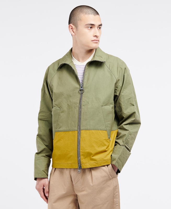 Olive Barbour x Ally Capellino Hand Men's Casual Jackets | YFPC-54162