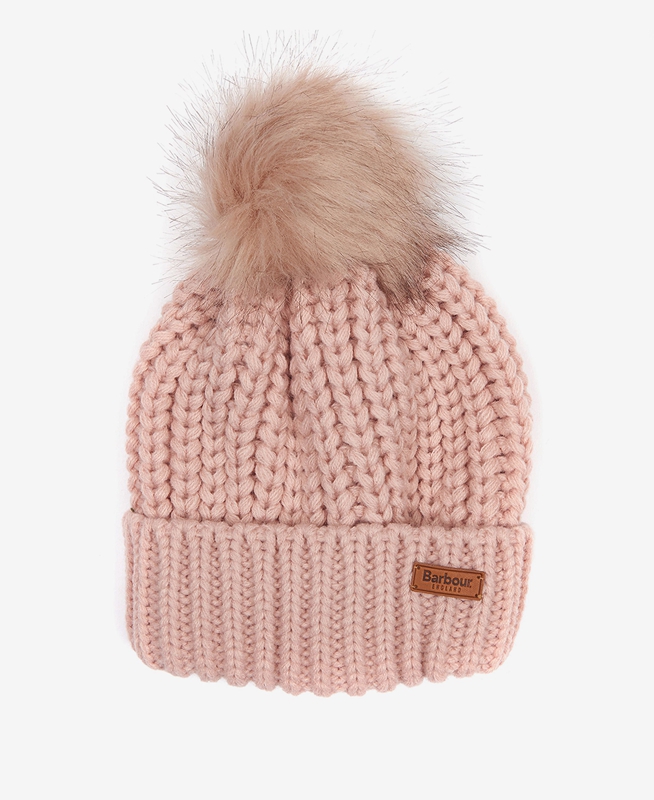 Pink Barbour Beanie Saltburn Women's Hats | FJBD-64593