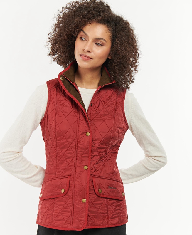 Red Barbour Cavalry Women's Vest | JTMQ-13592