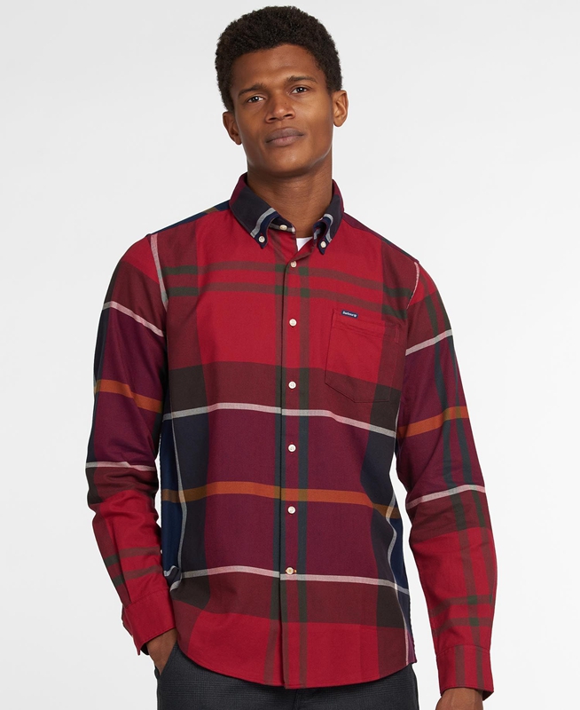 Red Barbour Hemd Dunoon Taillored Men's Shirts | KBVH-64205