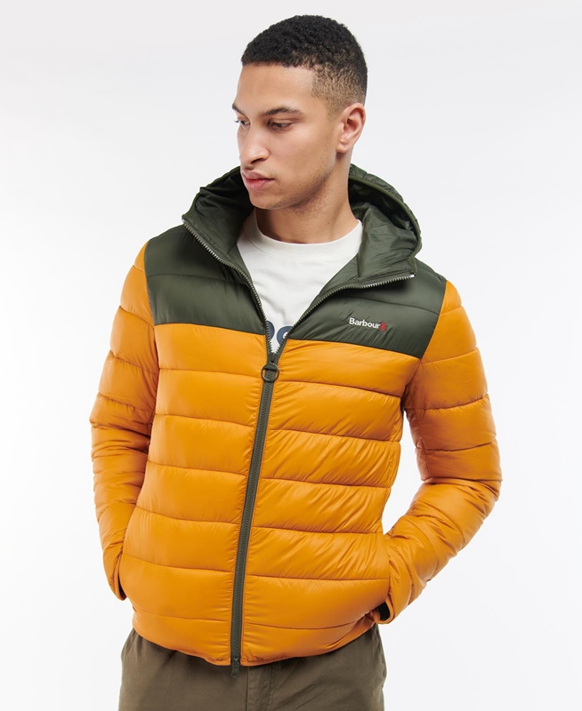 Yellow Barbour Kendle Baffle Men's Quilted Jackets | TKCU-83264