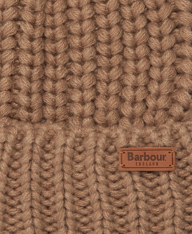 Beige Barbour Beanie Saltburn Women's Hats | DZEN-92471