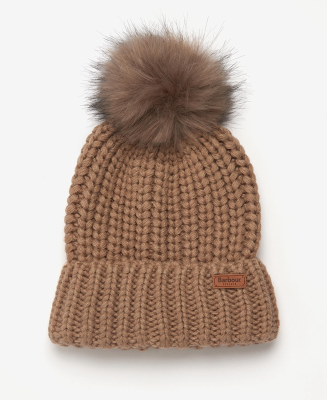 Beige Barbour Beanie Saltburn Women\'s Hats | DZEN-92471