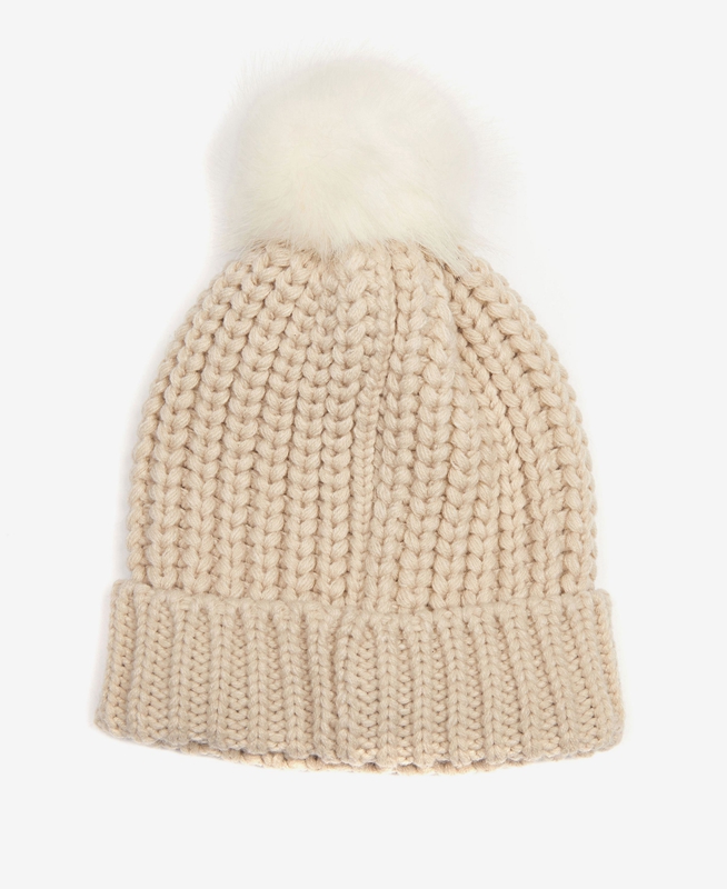 Beige Barbour Beanie Saltburn Women's Hats | RWCX-92315