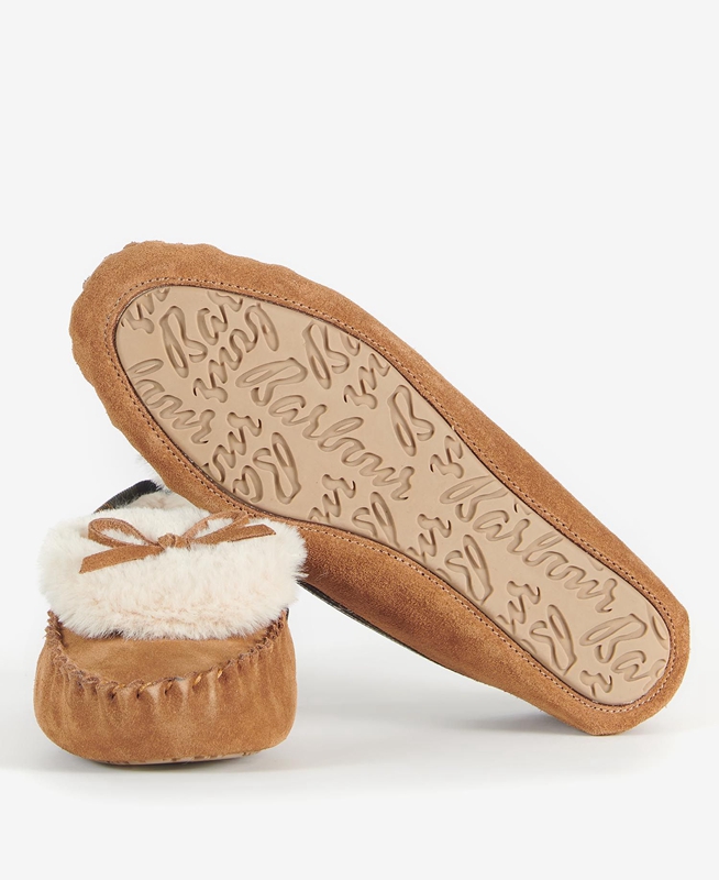 Beige Barbour Darcie Women's Slippers | CQOP-57413