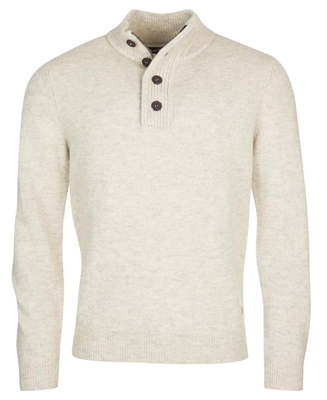 Beige Barbour Essential Patch Half Zip Men's Sweaters | UEHQ-26394