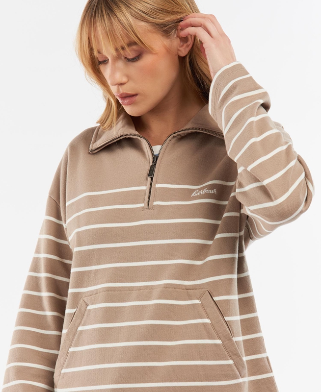 Beige Barbour Explorer Ember Women's Sweatshirts | MDQR-71249