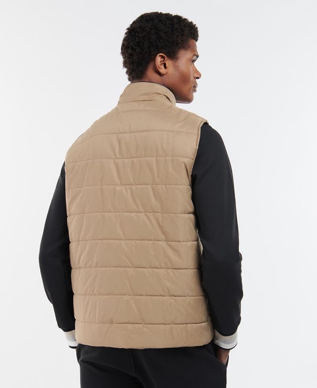 Beige Barbour Farnham Men's Vest | BWOE-16583