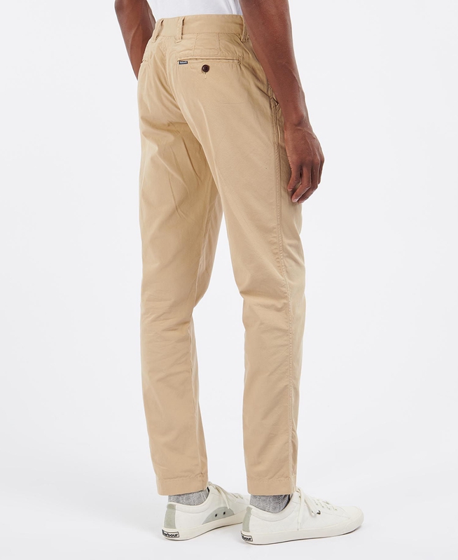 Beige Barbour Glendale Chino Men's Pants | DPWZ-17062