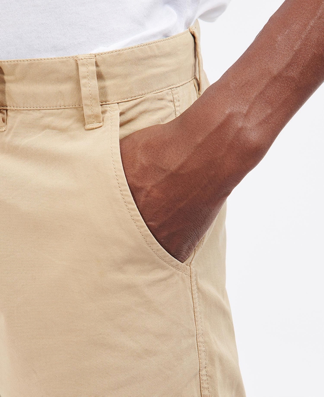 Beige Barbour Glendale Chino Men's Pants | DPWZ-17062