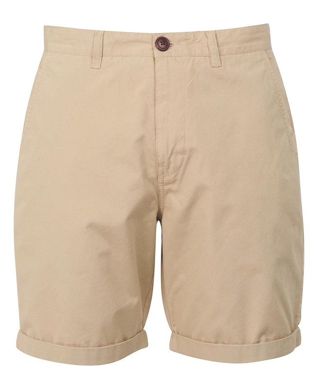 Beige Barbour Glendale Short Men's Pants | BXFR-59287