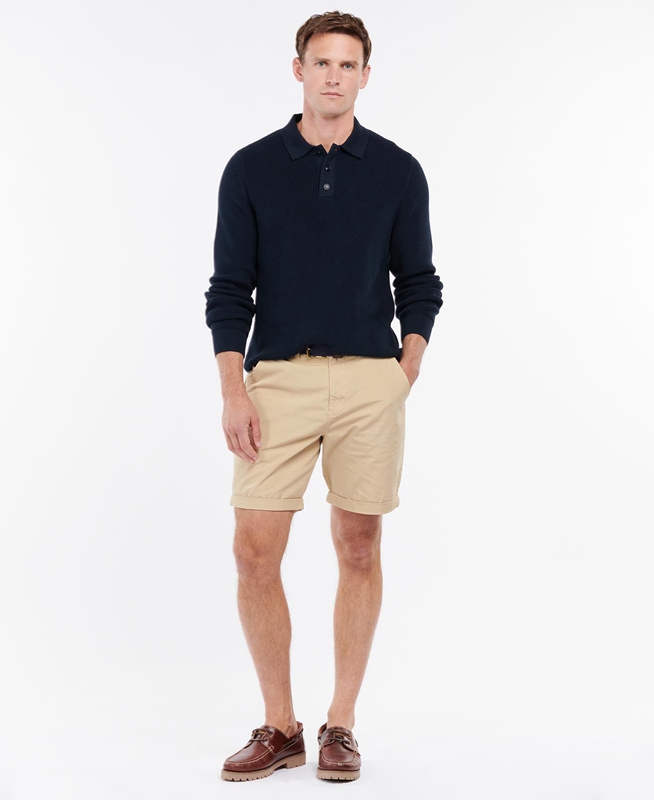 Beige Barbour Glendale Short Men's Pants | BXFR-59287