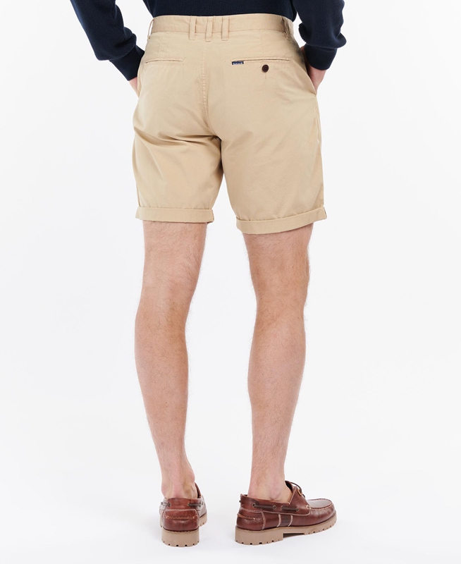 Beige Barbour Glendale Short Men's Pants | BXFR-59287