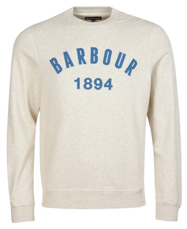 Beige Barbour John Crew Neck Men's Sweatshirts | RGVU-42517