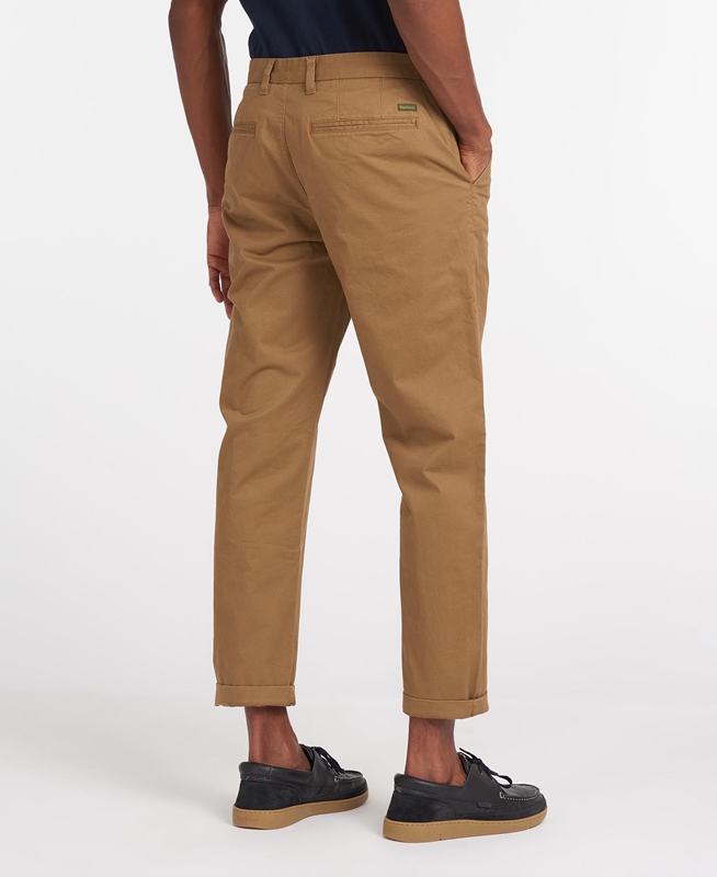 Beige Barbour Neuston Essential Chinos Men's Pants | OHEW-52684