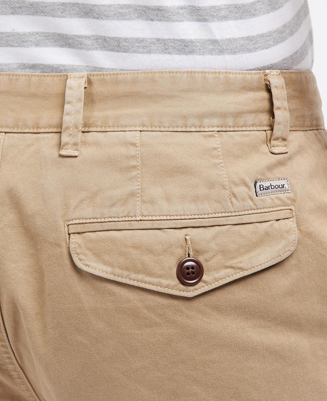 Beige Barbour Neuston Twill Men's Pants | NXGD-47826