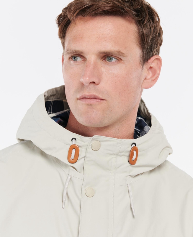 Beige Barbour Summer City Parka Men's Waterproof Jackets | JRYB-01925