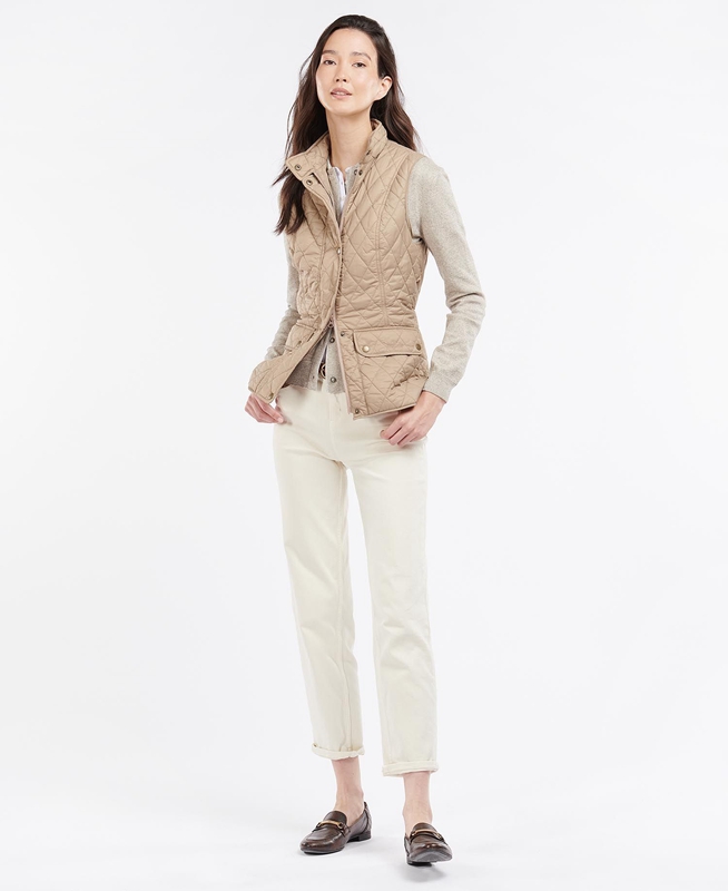 Beige Barbour Weste Otterburn Women's Vest | UMHY-80695