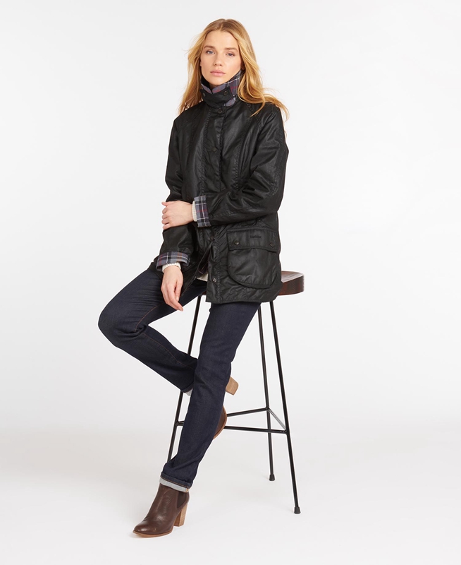 Black Barbour Beadnell® Women's Waxed Jackets | EHCY-10342