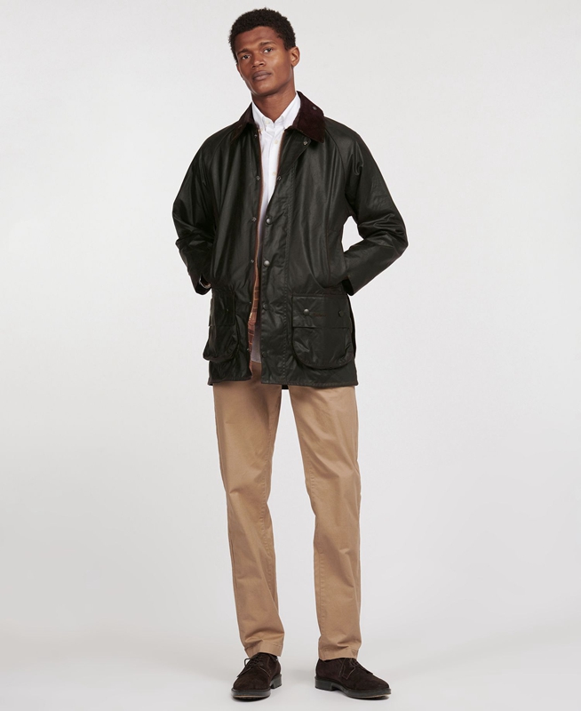 Black Barbour Beaufort® Men's Waxed Jackets | BDJH-03861