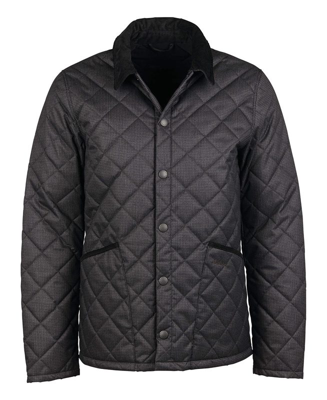 Black Barbour Checked Heron Men's Quilted Jackets | KWCT-78046