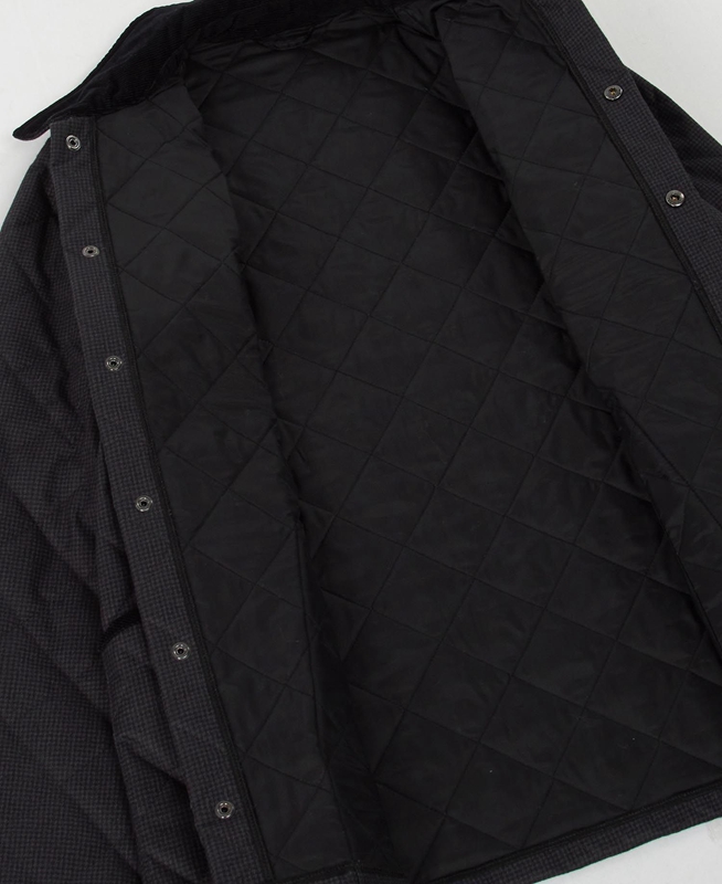 Black Barbour Checked Heron Men's Quilted Jackets | KWCT-78046